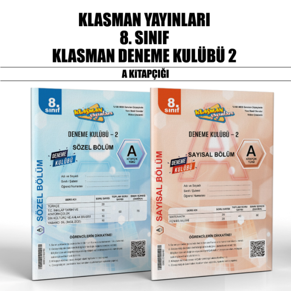 KLASMAN 08.SINIF DENEME KULÜBÜ SAY/SÖZ 2-A -25-26